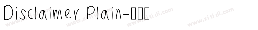Disclaimer Plain字体转换